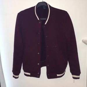 Forever 21 maroon varsity jacket